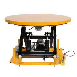 Vista general de la mesa elevadora giratoria semieléctrica 2000 kg sin fuelle