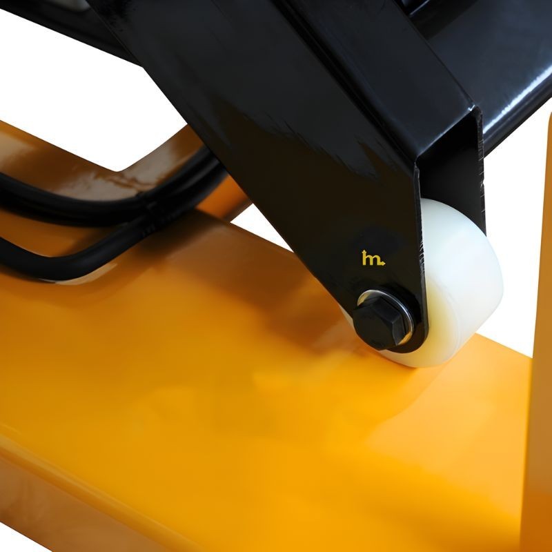 Vista trasera en 3/4 del apilador elevador de barriles 400 kg - Elevación 1450 mm