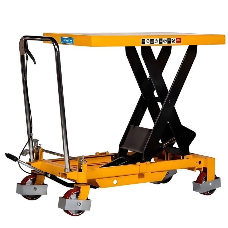 Vista frontal del apilador elevador de barriles 400 kg - Elevación 1450 mm