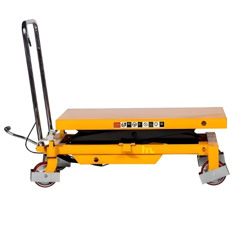 Mesa hidráulica 800 kg - plataforma: 1000x510 mm vista lateral