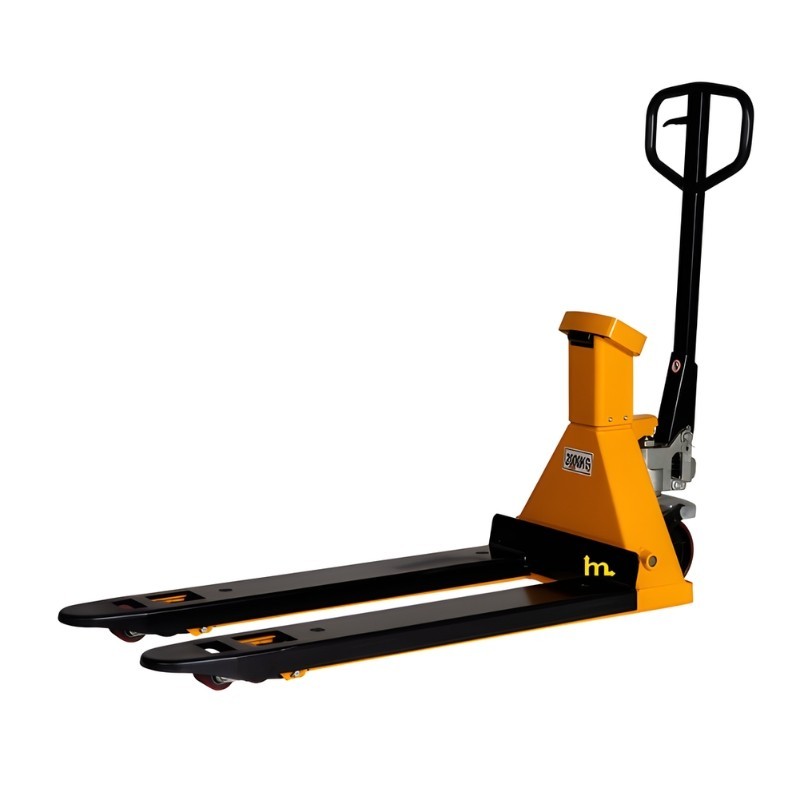 Vista del timon de la transpaleta elevadora semieléctrica 1000 kg - Horquillas largas 1500 mm